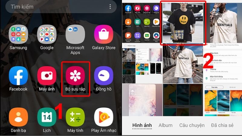 Hướng dẫn cài hình nền máy tính hài hước trên Android Bước 1
