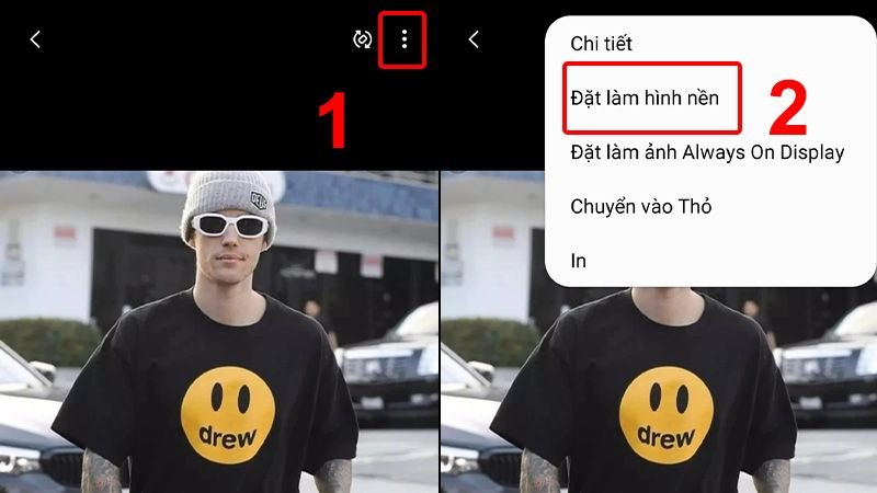 Hướng dẫn cài hình nền máy tính hài hước trên Android Bước 2