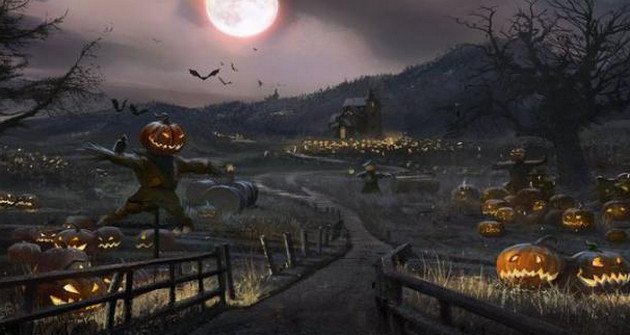 Ảnh nền đẹp cho máy tính laptop với hình ảnh những bóng ma hình hài bí ngô