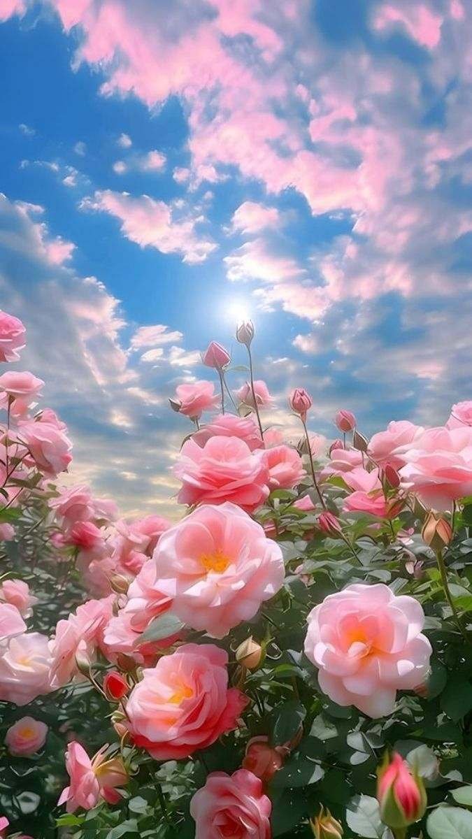 Hình nền hoa hồng lãng mạn sắc tím cho máy tính