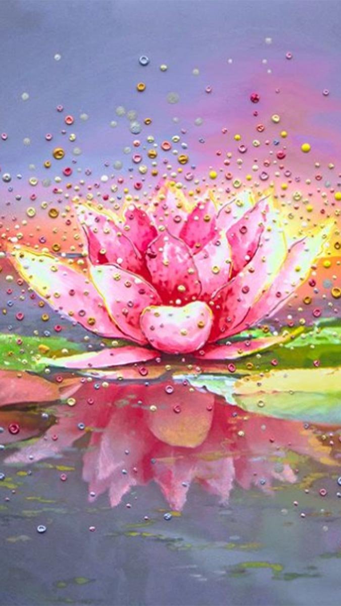 Hình nền hoa sen 3D sắc nét cho desktop