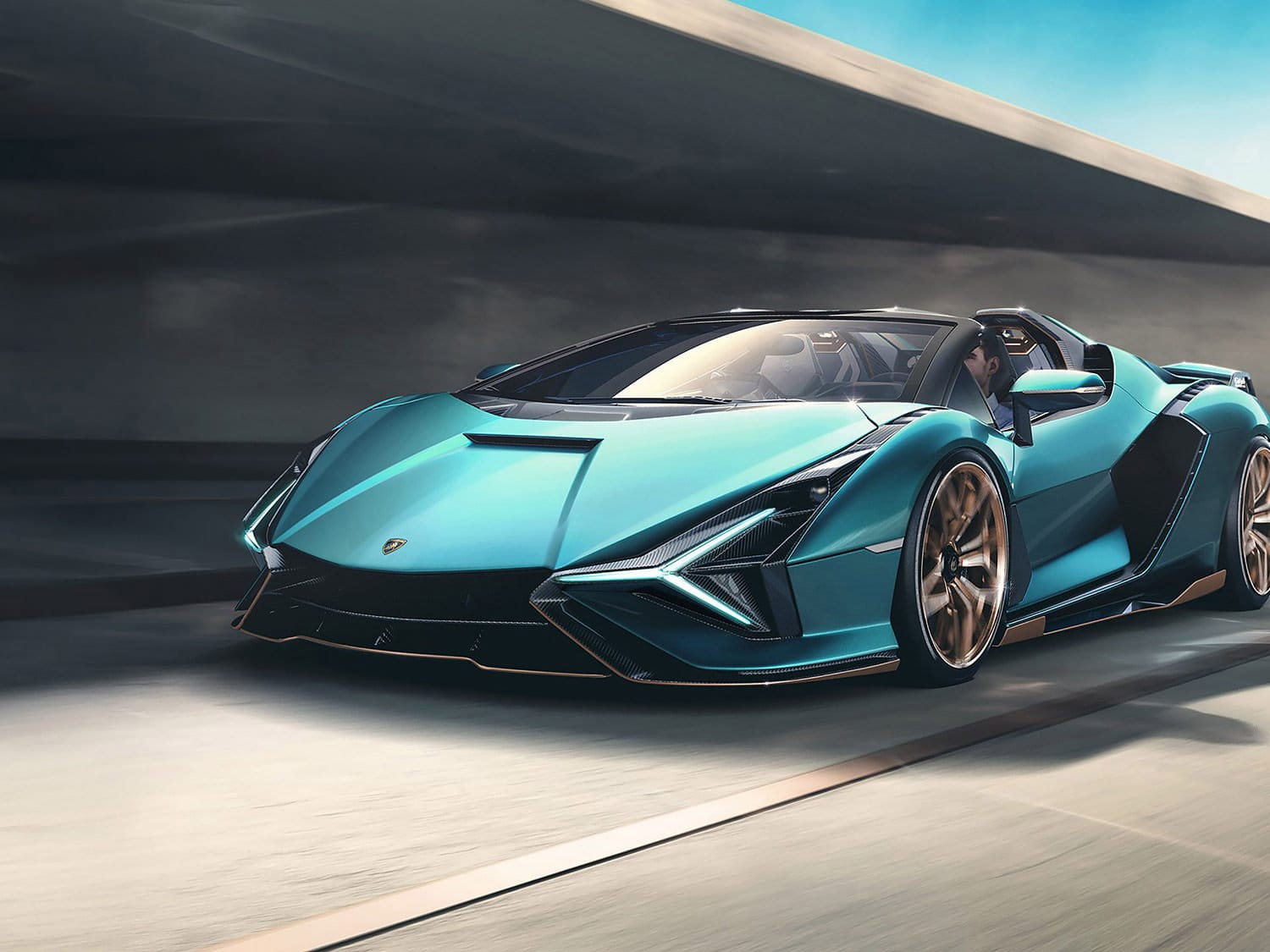 Hình nền Lamborghini Sian Roadster 2021 4K