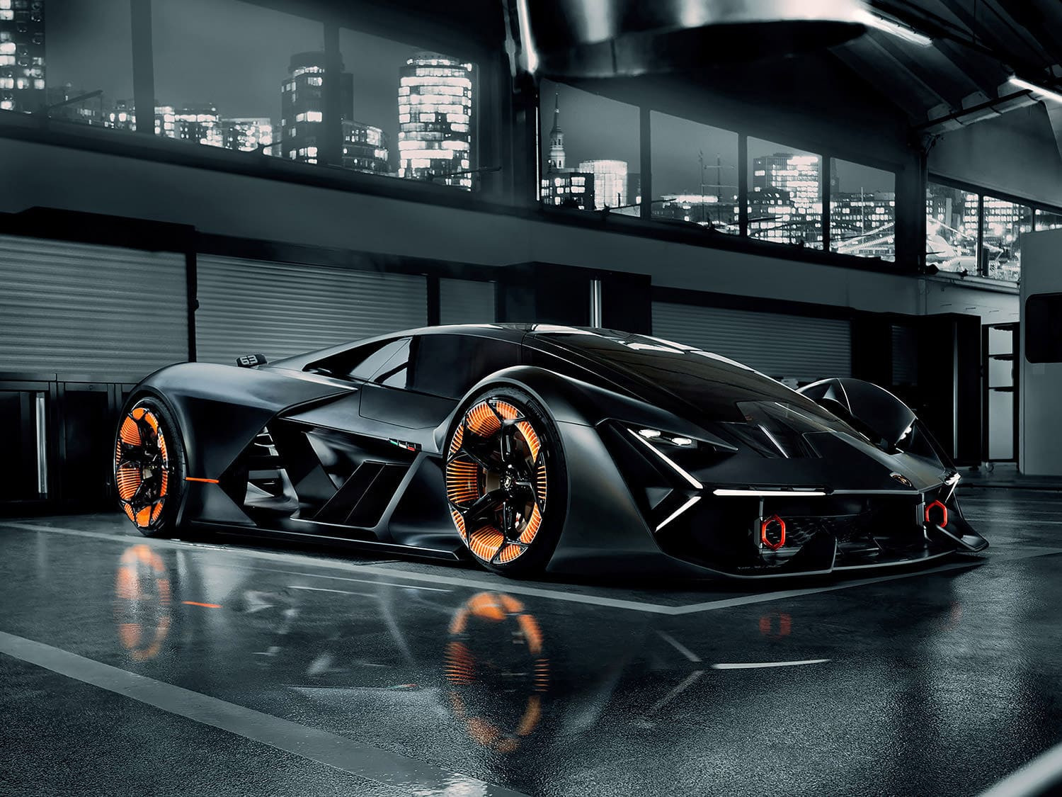 Hình nền Lamborghini Terzo Millennio Concept 2017 4K góc khác