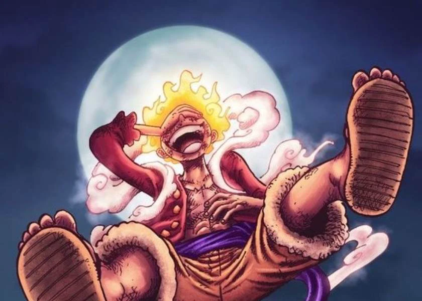 Hình nền Luffy Gear 5 Nika cực chất, màu sắc rực rỡ