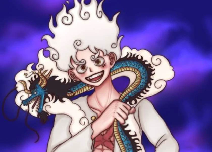 Hình nền Luffy Gear 5 Nika siêu ngầu với biểu cảm độc đáo