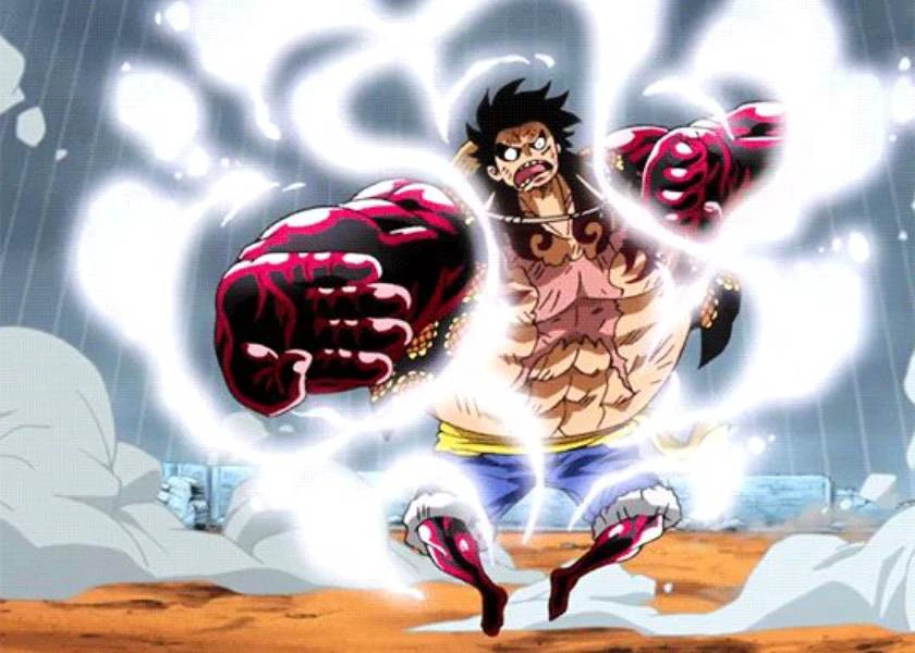 Hình nền Luffy Gear 5 Nika cực cháy trong khoảnh khắc chiến đấu