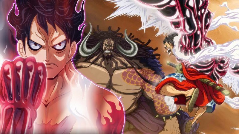 hình nền máy tính full HD 1920x1080 anime Luffy và Kaido siêu ngầu