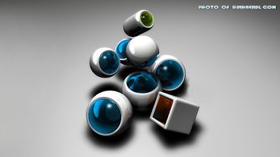 Hình nền máy tính 3d độc với robot hoạt hình dễ thương