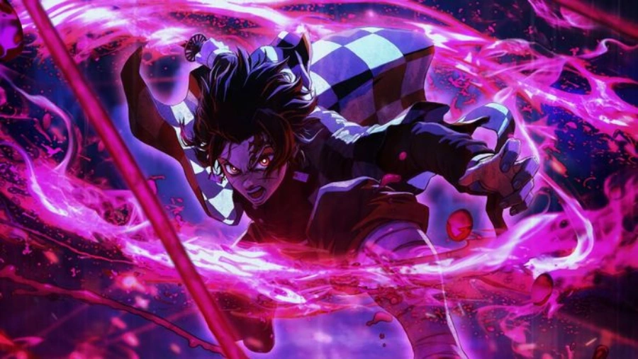 Hình nền máy tính anime 3D, cô gái với mái tóc xanh dịu dàng giữa khu vườn cổ tích