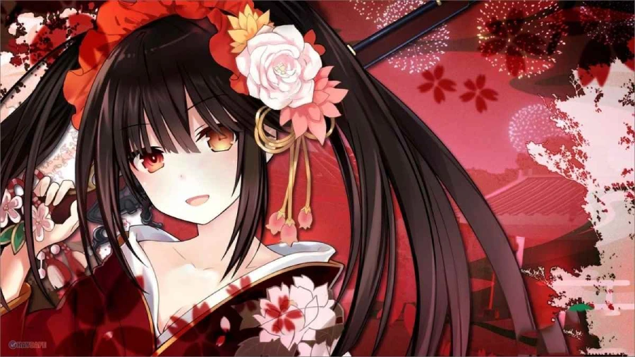 Hình nền máy tính anime cute nữ, cô gái với đôi mắt to tròn và trang phục thời thượng
