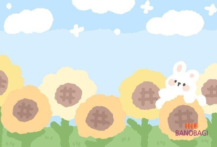 Hình nền máy tính cute nhẹ nhàng với cô gái và hoa