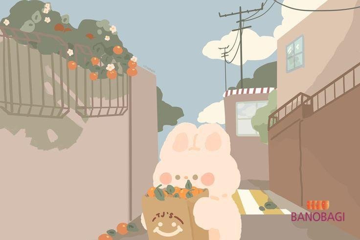 Hình nền máy tính đáng yêu với mèo con trên lá sen