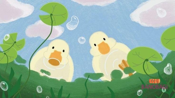 Hình nền máy tính dễ nhìn với cô gái hoạt hình và hoa màu pastel