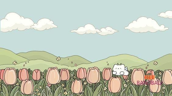 Hình nền máy tính tối giản với cô gái và cây xanh