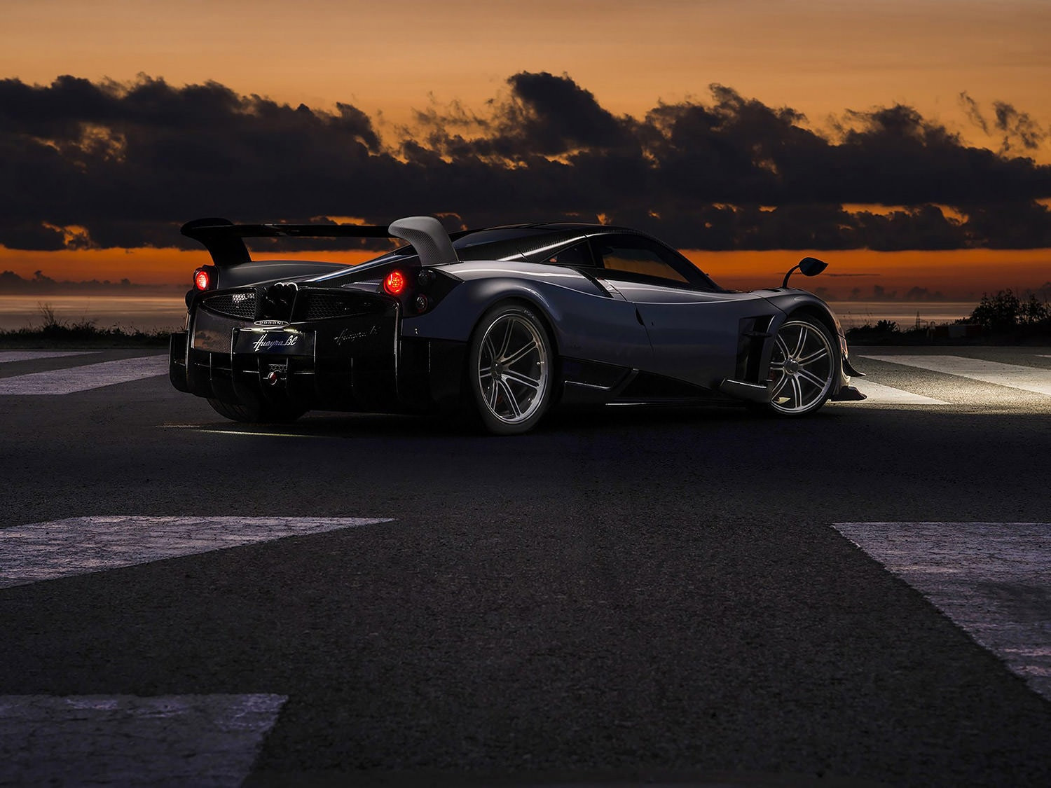 Hình nền Pagani Huayra BC 2016 4K màu đỏ