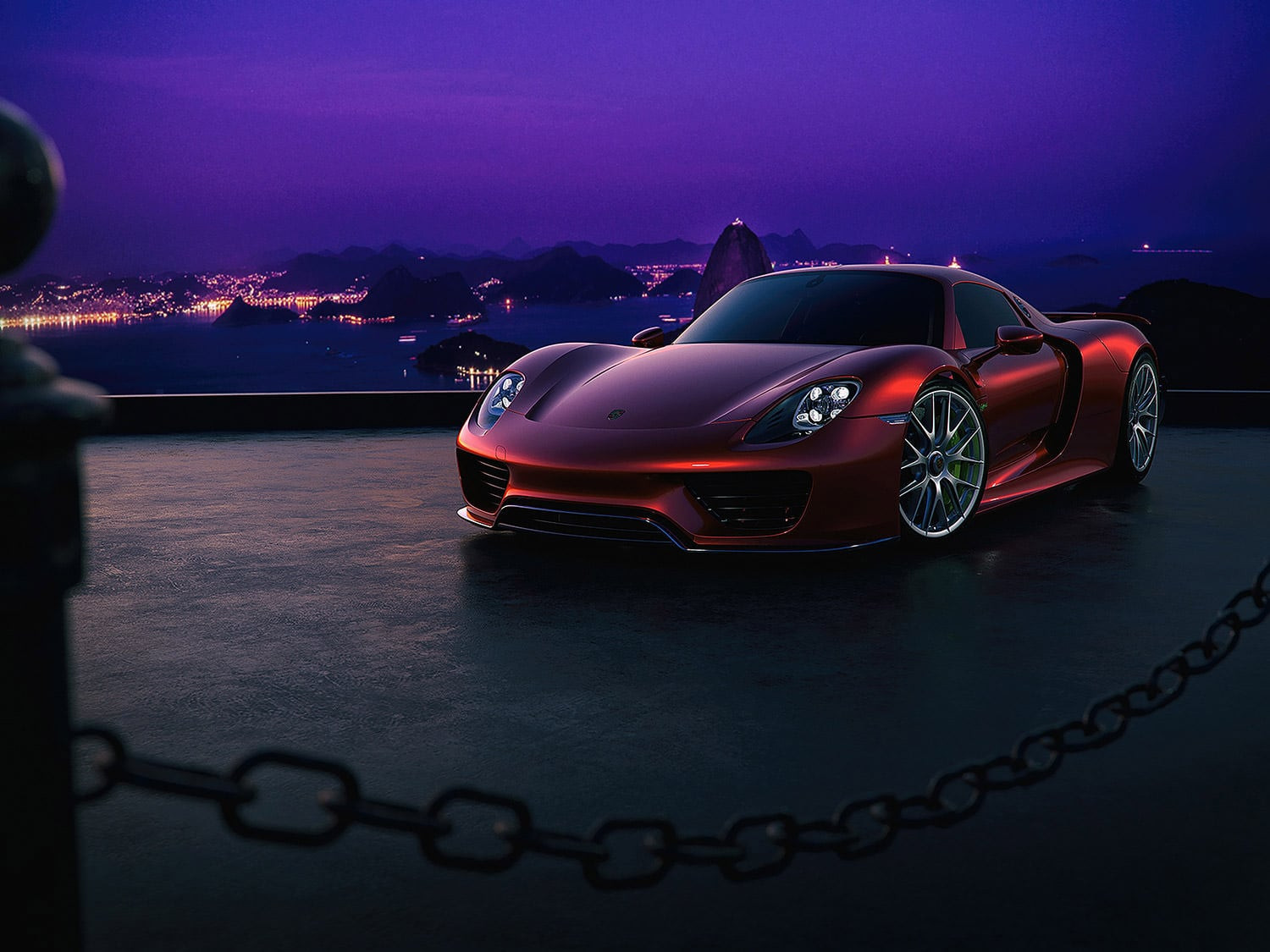 Hình nền Porsche 918 Spyder 4K cận cảnh