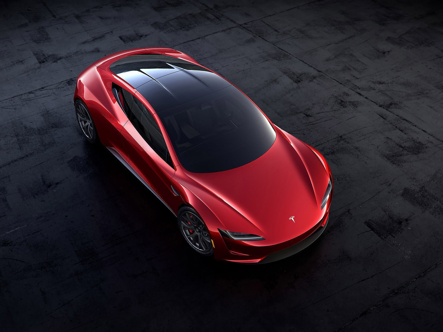 Hình nền Tesla Roadster 2020 4K đường đêm