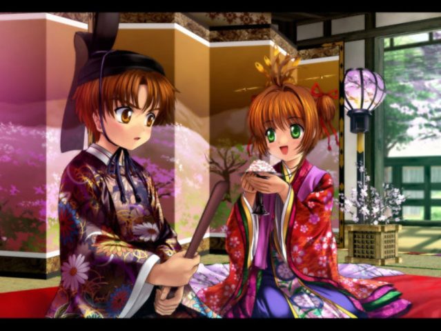 ảnh nền máy tính hoạt hình đẹp: Sakura và Syaoran cưới nhau