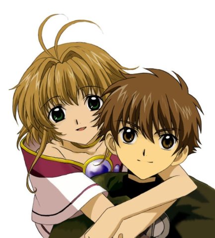 ảnh nền máy tính hoạt hình đẹp: Sakura và Syaoran dễ thương