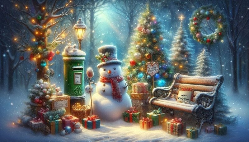 Tải ảnh đẹp cho máy tính: Cậu bé hoạt hình ngắm cảnh tuyết rơi, sự mơ mộng của tuổi thơ