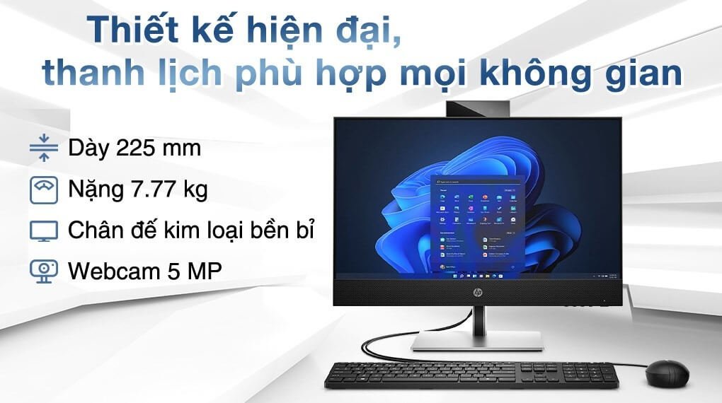HP ProOne 440 G9 touch screen với thiết kế tinh tế