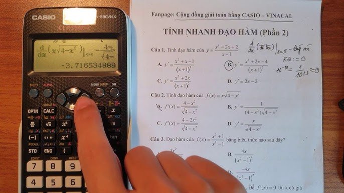 Bấm Máy Tính Đạo Hàm Lượng Giác Hiệu Quả Nhất