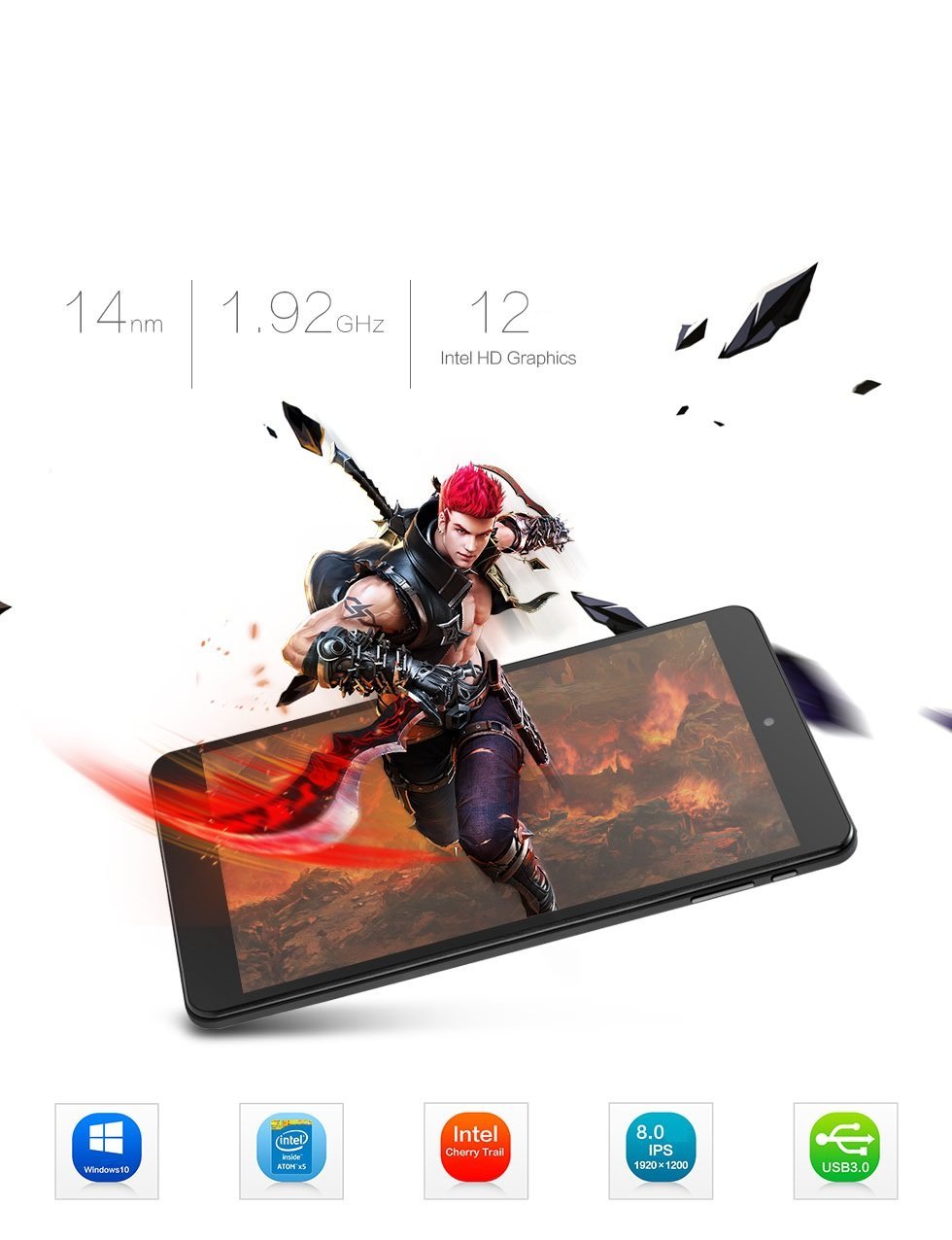 Máy tính bảng Pipo W2S 8 inch hiển thị giao diện Windows 10