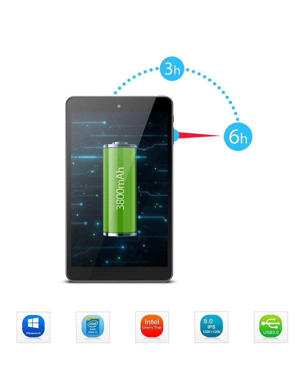 Máy tính bảng Pipo W2S 8 inch với các icon ứng dụng