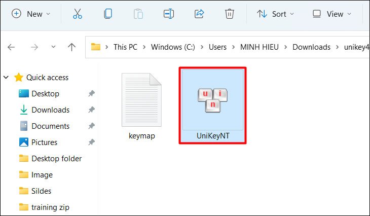 Chạy file UniKeyNT.exe để hoàn tất cài đặt tiếng Việt