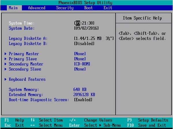 Phím tắt vào BIOS/UEFI theo hãng laptop