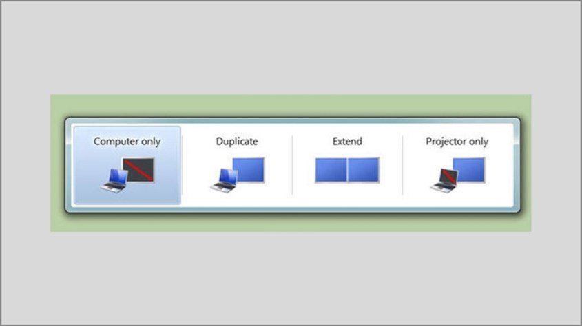 Lựa chọn chế độ hiển thị khi kết nối 2 màn hình máy tính Win 7 & 8