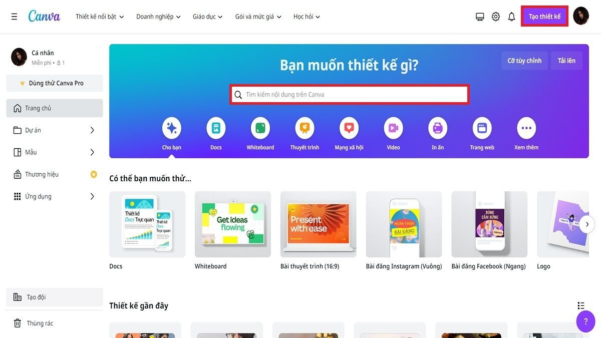 Hướng dẫn cách sử dụng Canva cho người mới bắt đầu trên máy tính bước 2