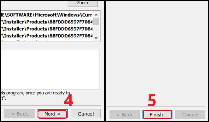 BưȃΣc 3: Khi đã xóa xong phȃΦn mȃΩm, nhȃΥn Next > NhȃΥn Finish.