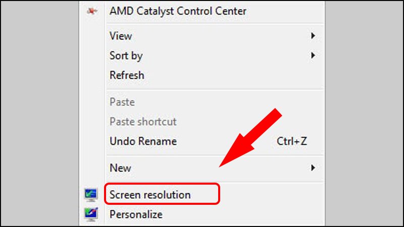 Cài đặt Screen resolution để khắc phục màn hình máy tính bị ngược