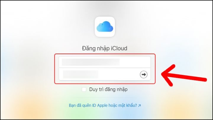 Đăng nhập tài khoản iCloud để xóa ảnh iPhone trên máy tính