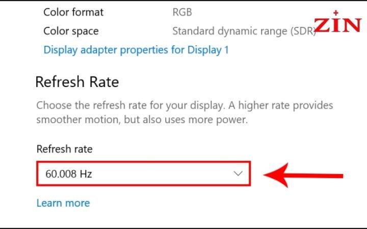 Điều chỉnh Refresh Rate khi màn hình máy tính bị gợn sóng