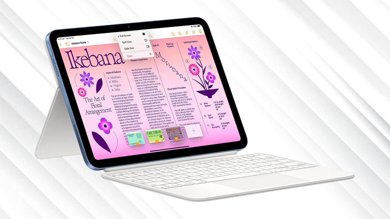 Máy tính bảng iPad Gen 10 với thiết kế hiện đại, màu sắc nổi bật và màn hình lớn