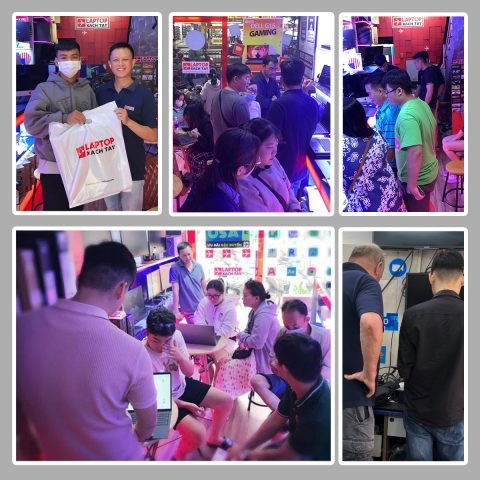 Gian hàng maytinhgiaphat.vn nhộn nhịp khách hàng tham khảo máy tính để bàn Dell Optiplex 3050 SFF