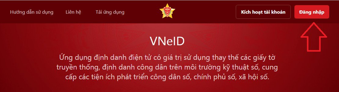Kích Hoạt VNeID Trên Máy Tính: Chọn đăng nhập sau khi kích hoạt