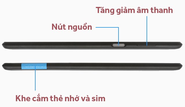 Thiết kế mỏng của máy tính bảng Lenovo TB 7304X với các cạnh bo cong