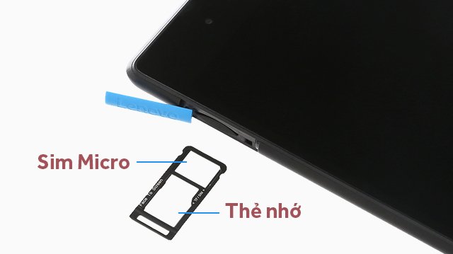 Khay SIM và khe cắm thẻ nhớ mở rộng của máy tính bảng Lenovo TB 7304X