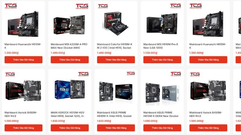 Mainboard bền bỉ cho máy tính văn phòng giá rẻ hcm