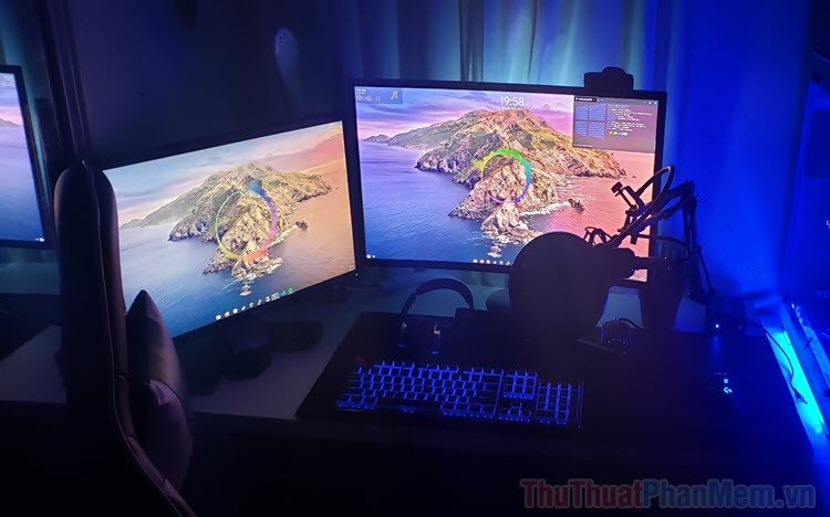 Màn hình máy tính bị lệch khi sử dụng 2 màn hình.