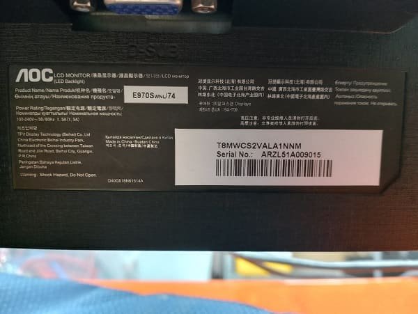 màn hình máy tính aoc 19 inch cổng VGA