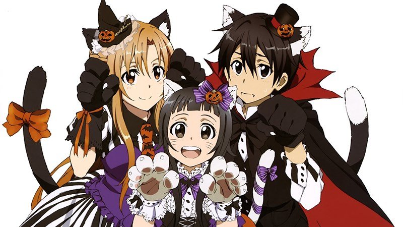 Hình nền máy tính Sword Art Online Kirito và Asuna chiến đấu trong Aincrad