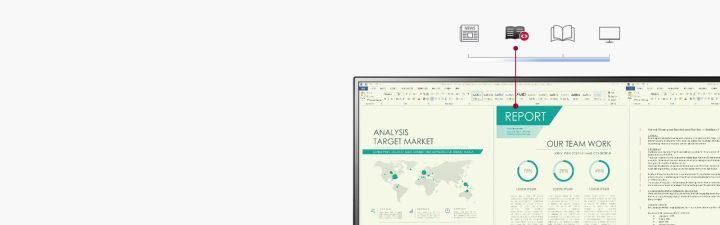 Màn hình máy tính 29 inch với Chế độ đọc sách giúp giảm mỏi mắt.