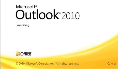 Mở phần mềm Outlook 2010