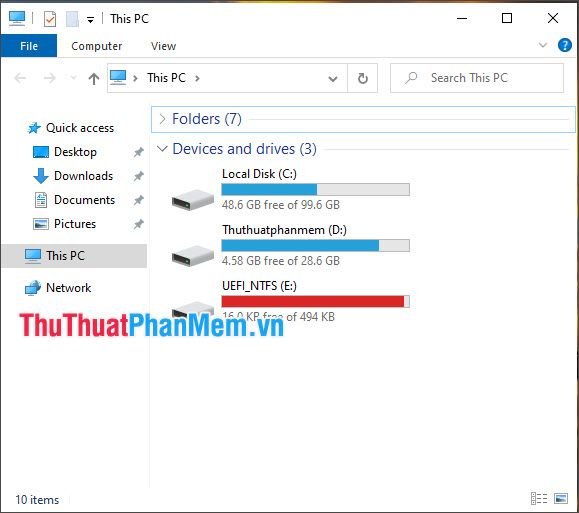 Máy tính nhận USB nhưng không hiển thị dữ liệu - Kiểm tra lại