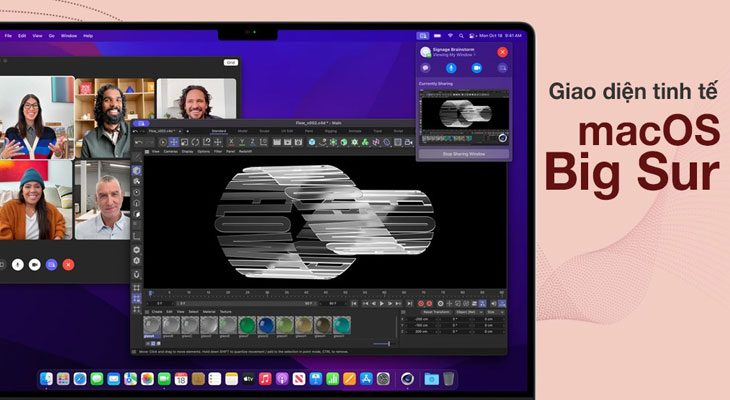Laptop MacBook Pro với hệ điều hành macOS dễ sử dụng
