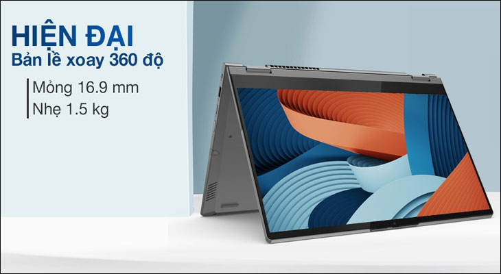 Laptop 2 trong 1 với tính năng gập màn hình 360 độ